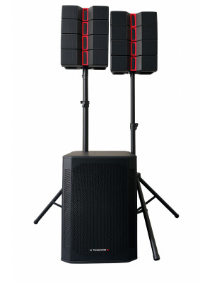 The Intimidator 5 - the ultimate Sound System 18" Bass Unit and 8 Line Array Speakers