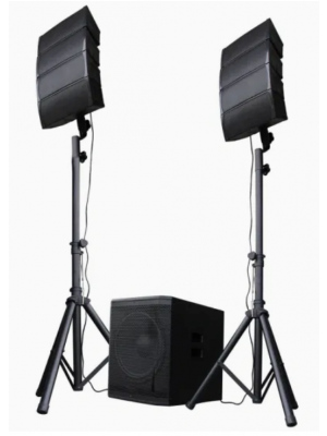 The Intimidator 4 - Powerful Sound System 18" Bass Unit and 8 Line Array Speakers