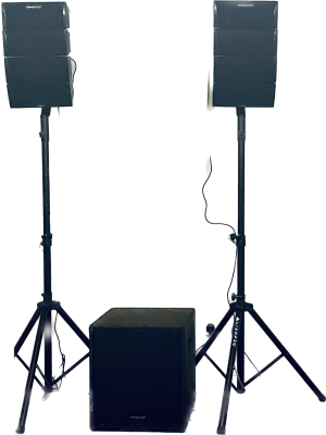 The Intimidator 2 - Powerful Compact Sound System with 15" Bass Unit and Line Array Speakers