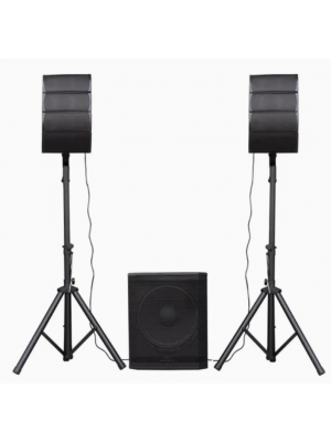 The Intimidator 4 - Powerful Sound System 18" Bass Unit and 8 Line Array Speakers