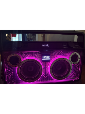 Intimidation Large Boogie Box – Retro Bluetooth Ghetto Blaster with Bass-Packed Performance