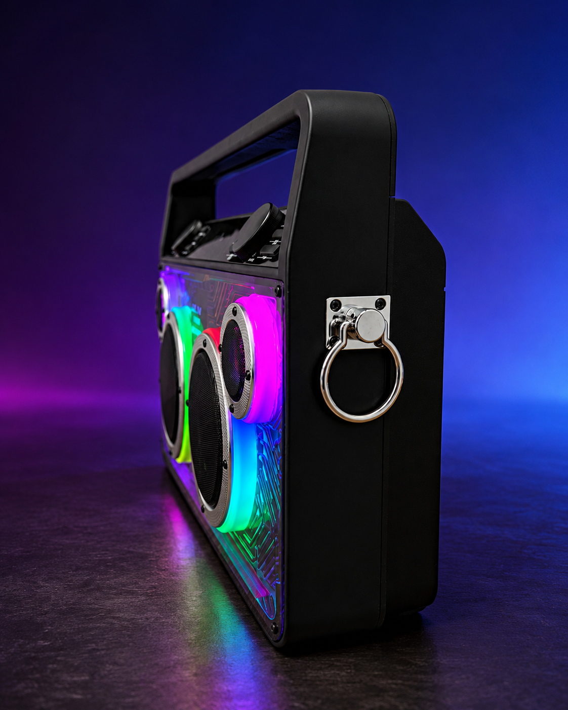 Intimidation Large Boogie Box – Retro Bluetooth Ghetto Blaster with Bass-Packed Performance - Image 3