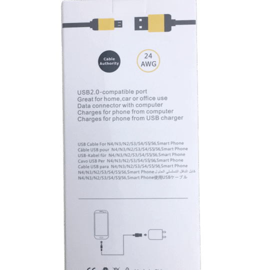 HiGrade Alloy Micro USB Cable 1.5 Mtr Triple Core 2amp Fast Cable