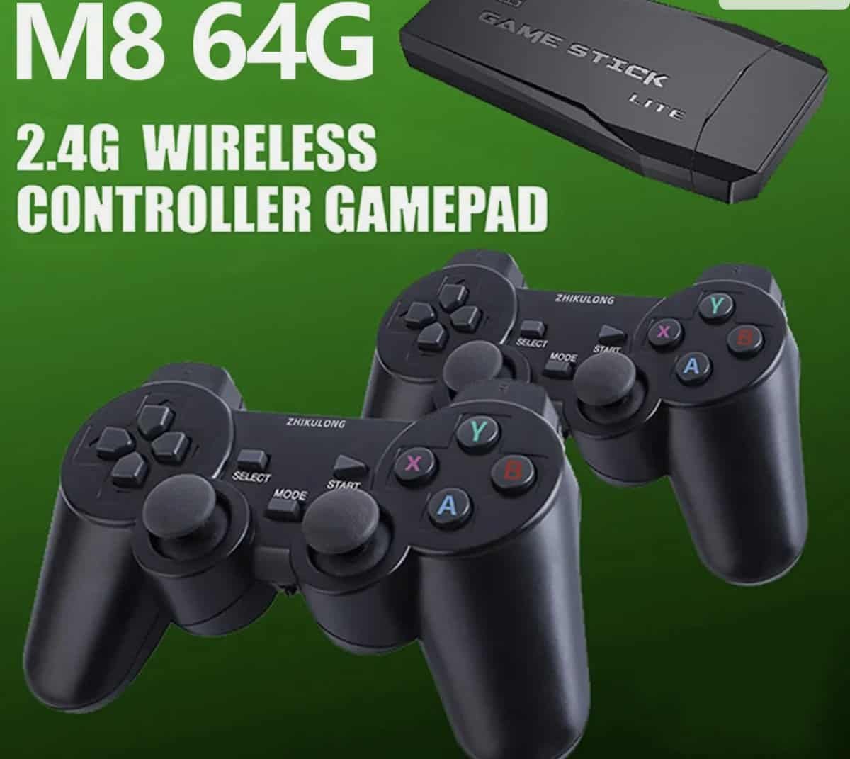 GAMES STICK Video Game Console with 64GB Built-in Card 10000+ Games