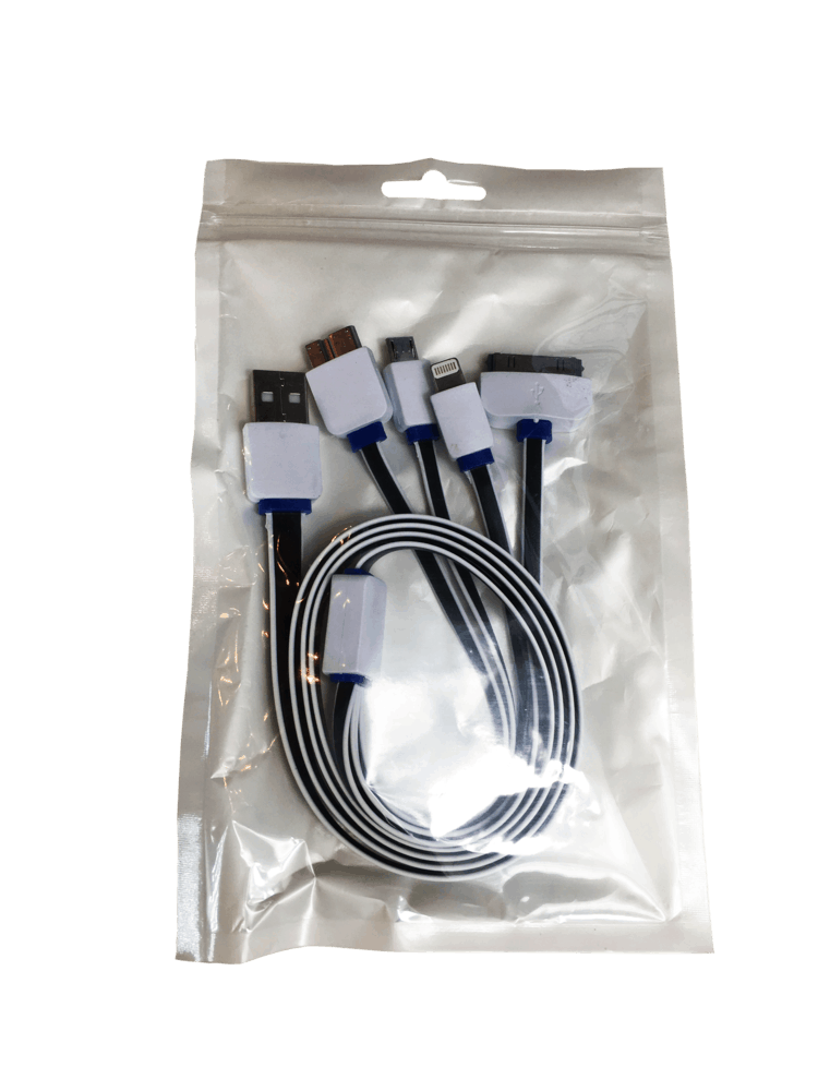 USB to 4 Way Multi Plug Charger Cable