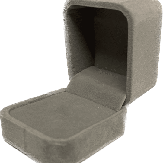 Premium Grey Velvet Ring Box: Showcase Your Rings with Exquisite Elegance