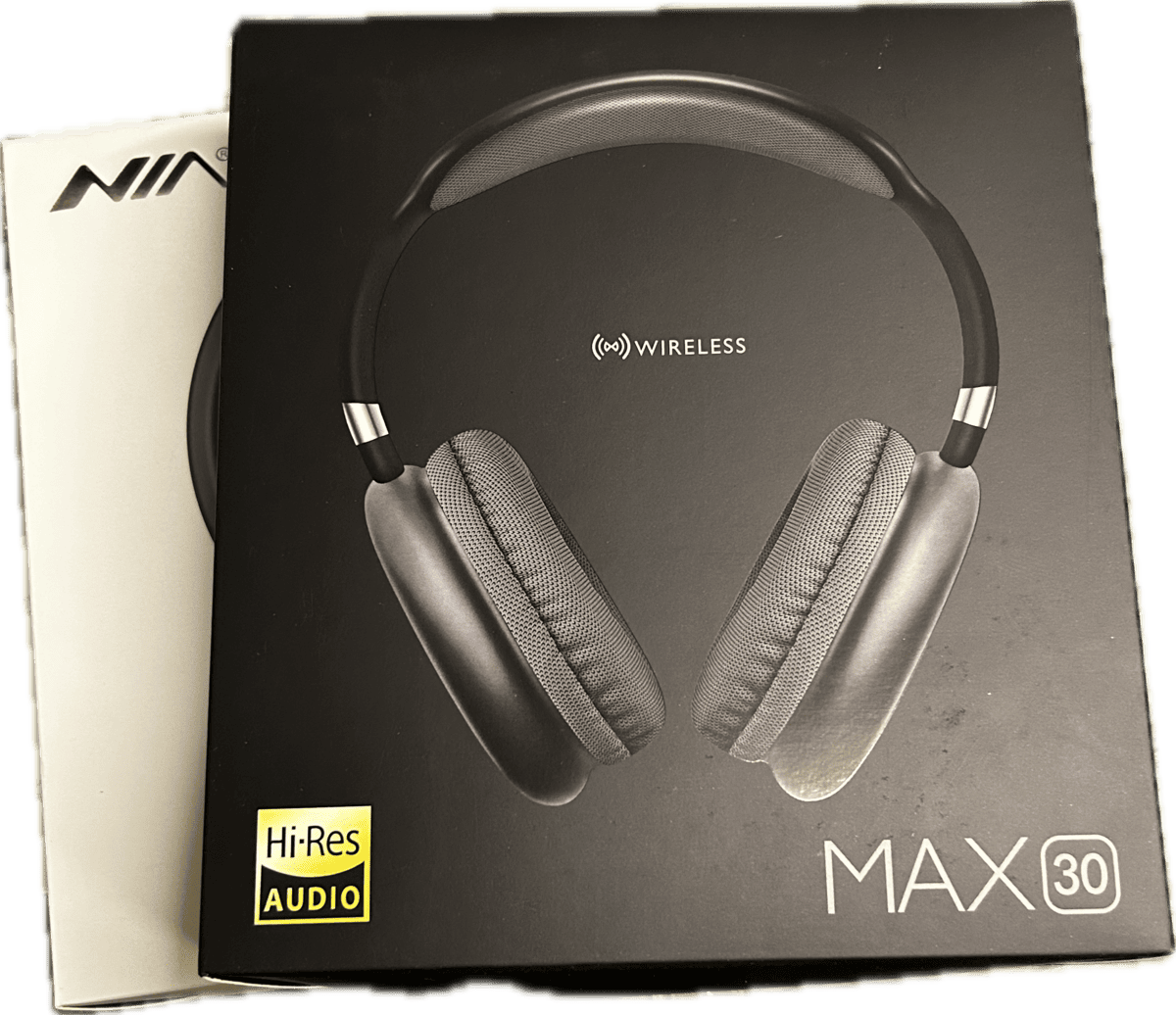 NIA MAX30 Bluetooth Headphones - available in black only